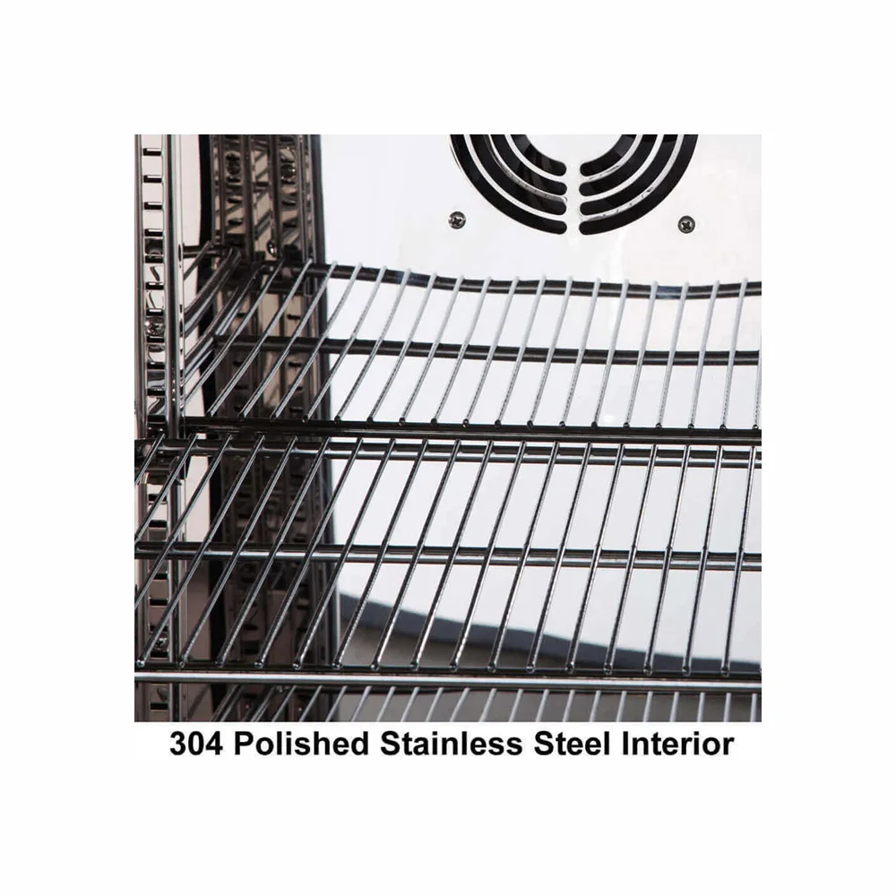 Heating Glass Side by Side Beverage Cooler Fridge