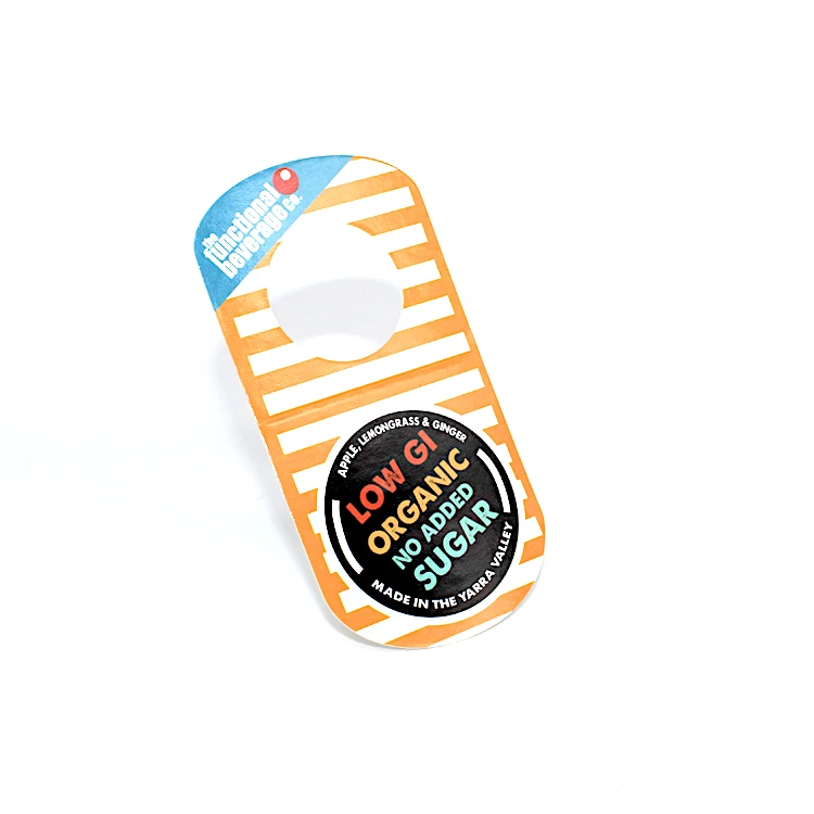 custom different style art paper tag & glossy finish beer bottle neck swing tag & logo printed bottle hangtags