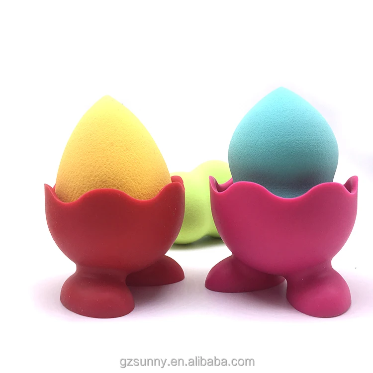 Decorative Silicone Beauty Makeup Sponge Blender Drying Holder 1000pcs 40*49mm Blush Washable, Durable OPP Bag , PVC Bag/box