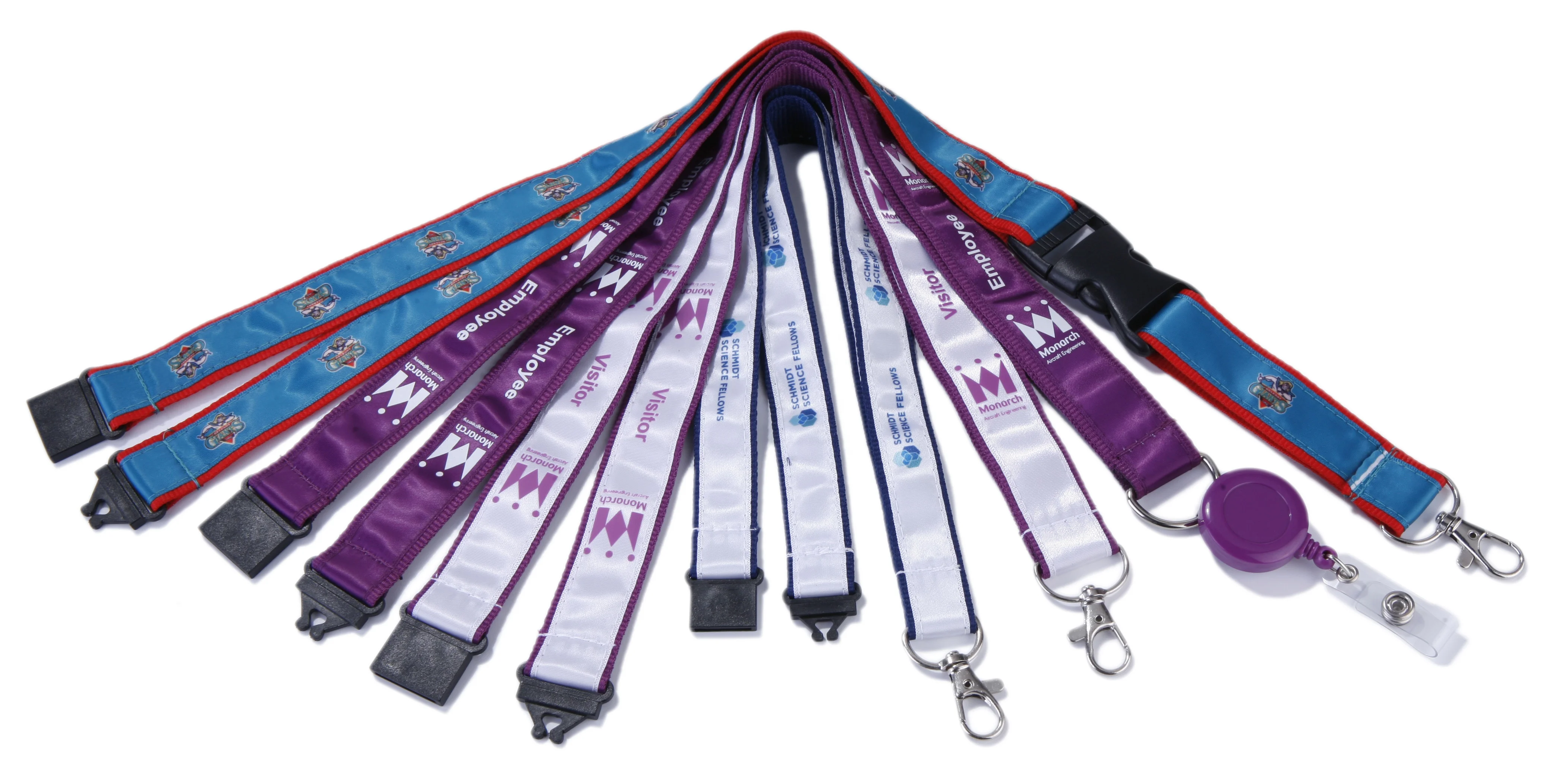 Fashion Custom Logo Keychain Neck Nylon Lanyard Sublimation Printed lanyard leather lanyard id card badge holder