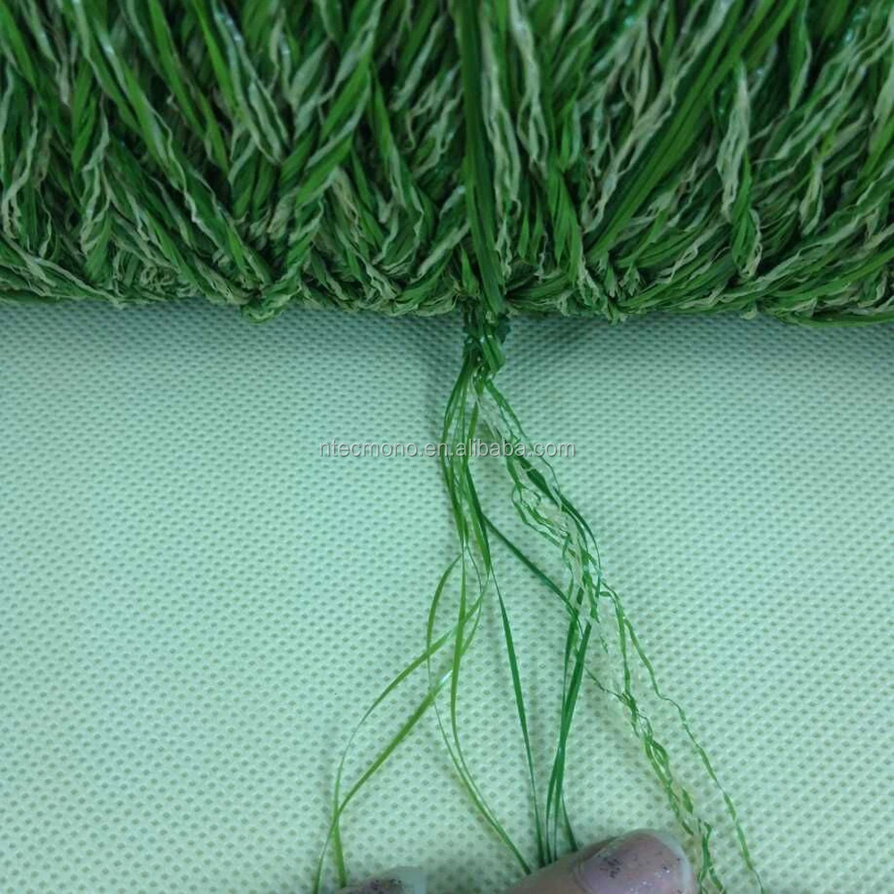 Hot sale NTEC 11000 dtex/16F PE Straight+ PP Curly Artificial Grass Yarn for Landscaping with good price