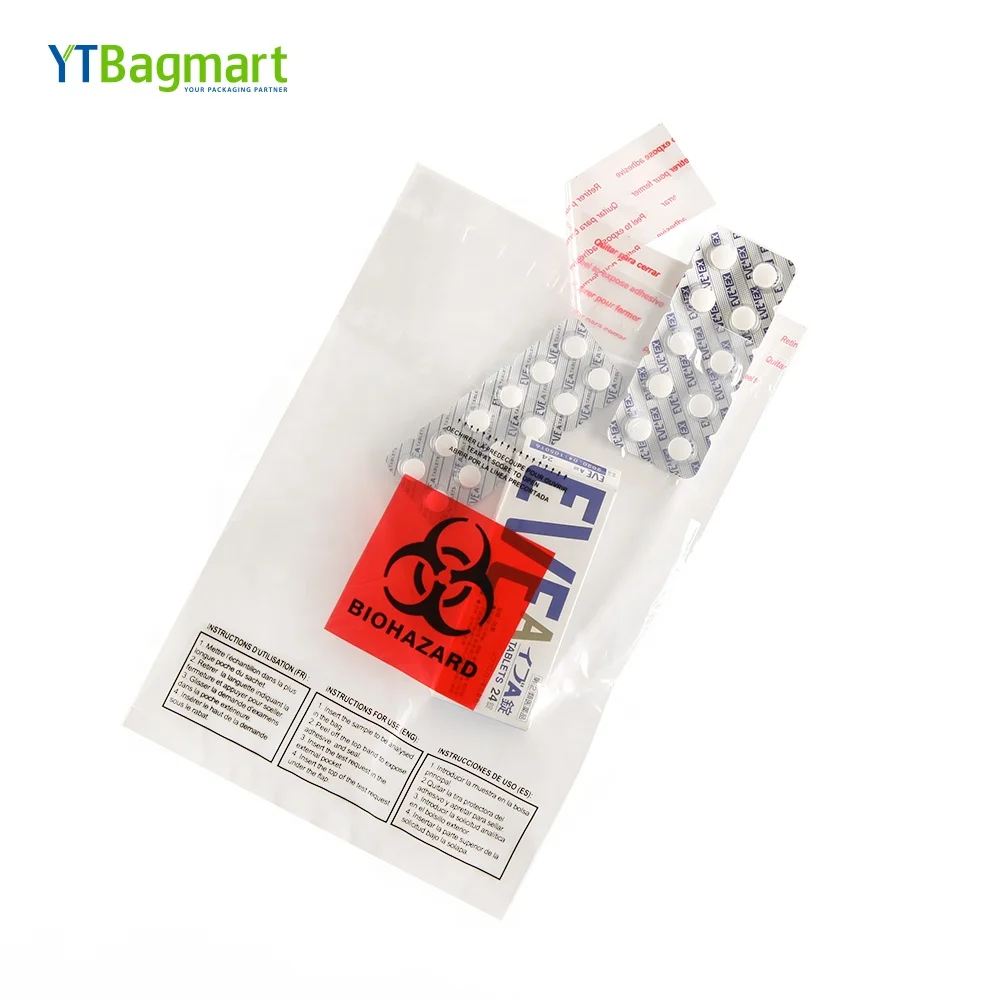 YTBagmart Hot Sale Self-Sealing Pe Hospital Medicine Packaging Zip Lock Plastic Bags Small Kangaroo Pills Packs Capsule Bags