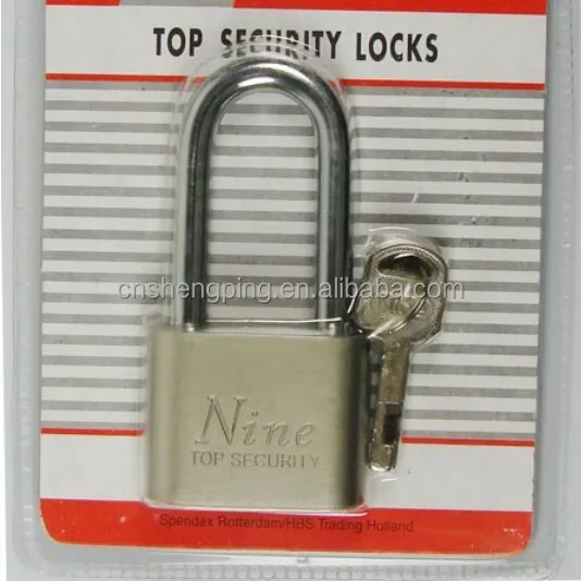 Long shckle round blade iron padlock vane pad lock cadenas candado lucchetti schloss lucchetto pad lock code padlock