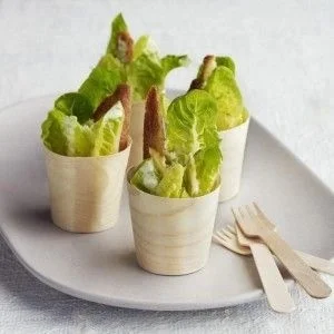 Biodegradable disposable 3oz wood ice cream dessert BBQ cup