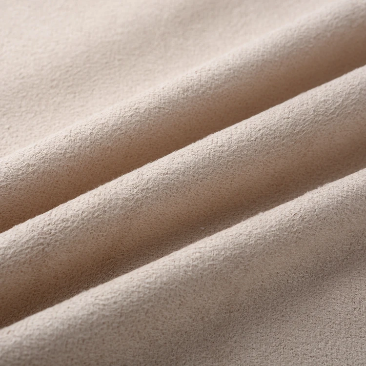 
Top Sell Soft Popular Black Polyester Suede Fabric China Textile for Cloth 