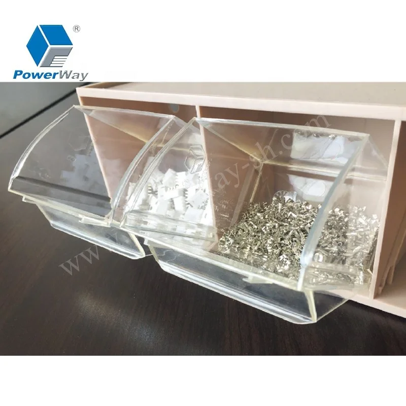 Warehouse Plastic Storage System Hardware Parts Tilt Bin Plastic Work Bin