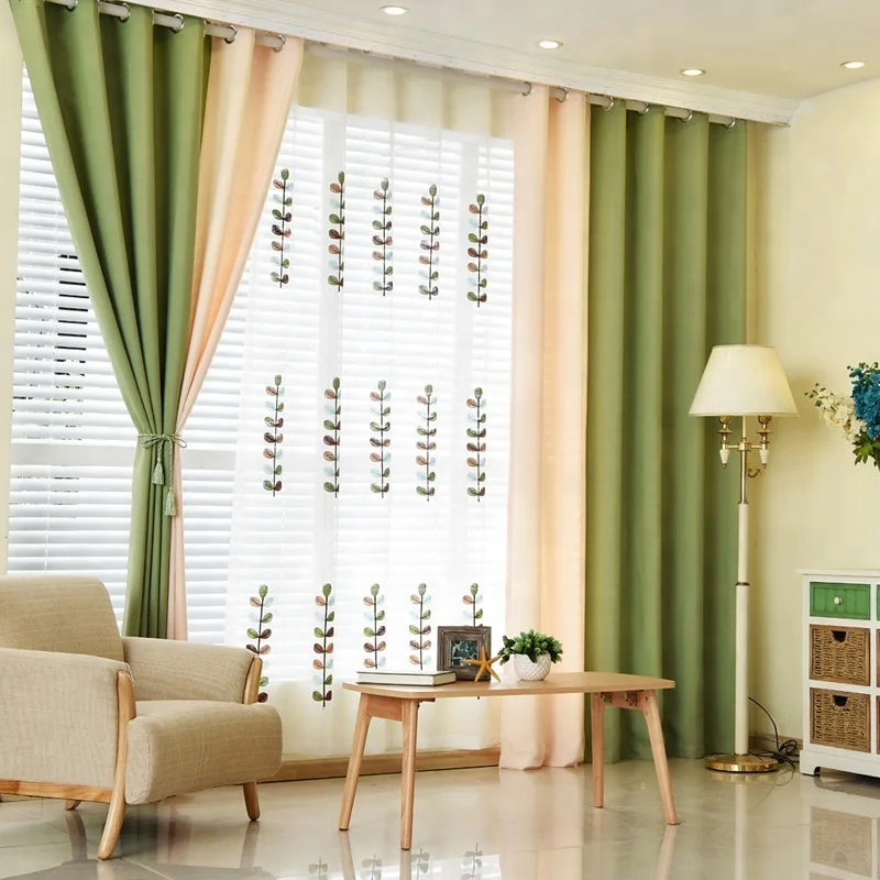 High Quality Linen Interior Sun Shading Thick Cloth Panels Drapes Blackout Curtains For Cafe Bedroom Living Room Wholesale