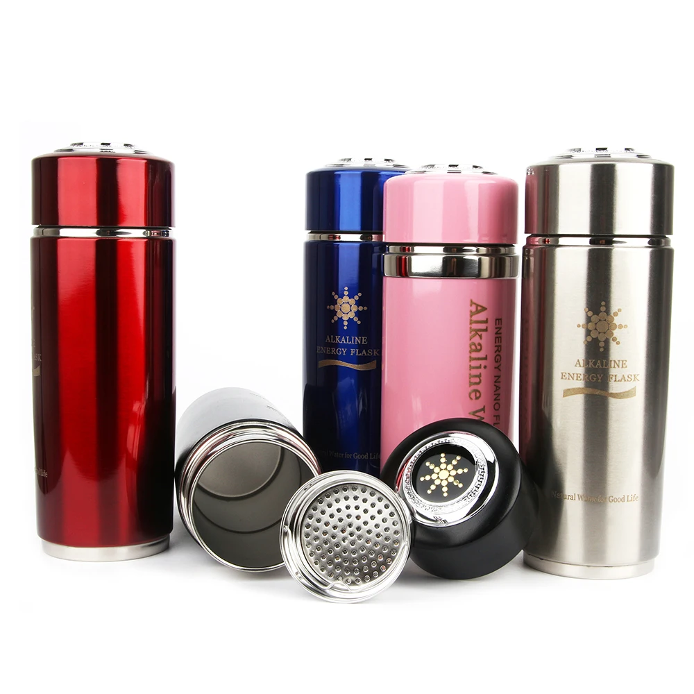 380ml Nano Alkaline Energy Ionizer Filter Flask Water Bottle  Cup Booster Health Energy Cup