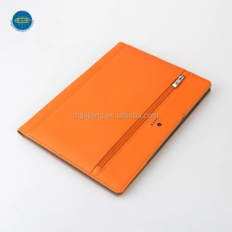 
Leather Organizer Zipped Portfolio Conference Folder Executive Padfolio Business Compendium Folders With Power Bank 