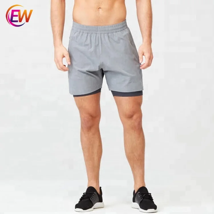 Mens Short Quick Fit Sexy Polyester Spandex Gym Shorts