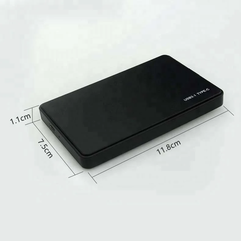 High Speed 2.5 inch USB3.1 to SATA SSD HDD Enclosure  Type-C SSD External Hard Drive Case