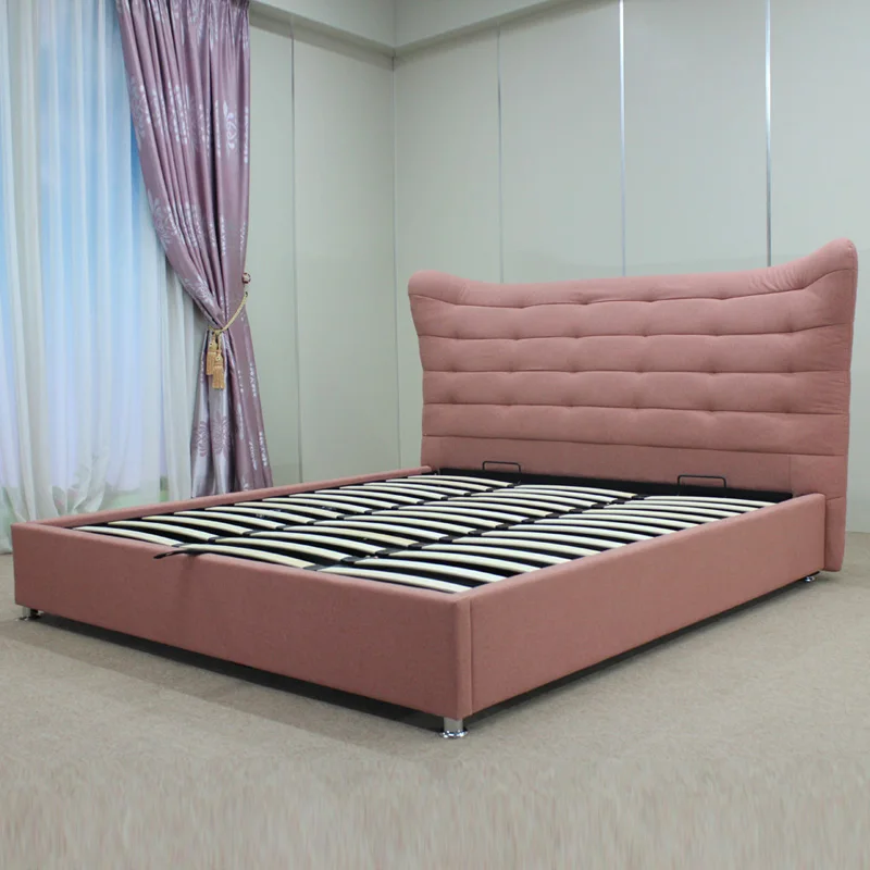 
fabric upholstered hydraulic lift up storage beds 