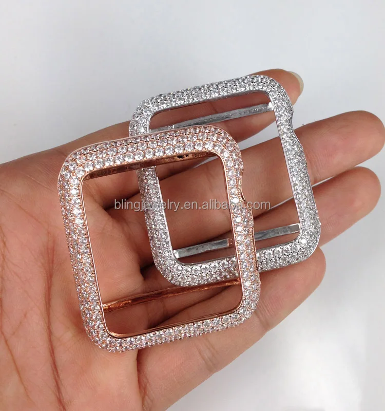 24K Gold Plated Watch Case,Iced out CZ watch case