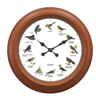 Деревянные пластиковые настенные часы со звуком птицы, часы Cuckoo