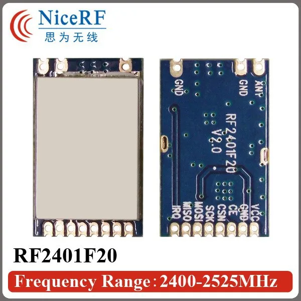 G-NiceRF FCC /CE approval! RF2401F20 - 400m 20dBm 2.4GHz wireless module nrf24l01 2.4g rf module