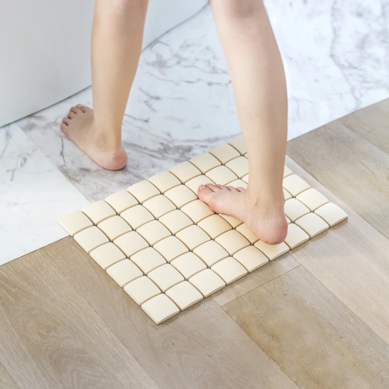 Bathroom Products Foldable Non Slip Diatomite Bath Mat
