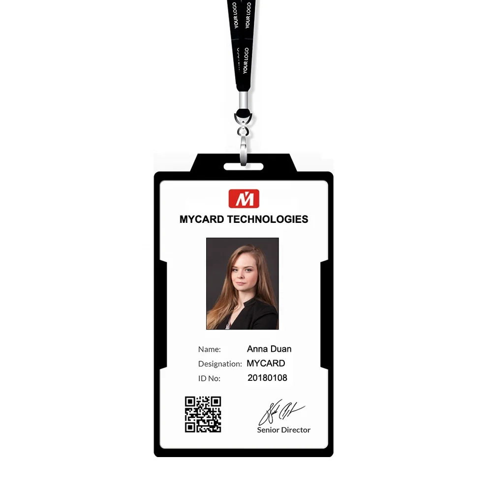 Custom School Student Staff Employee RFID Access Staff Identity Card for Lanyard ID Badge Holder