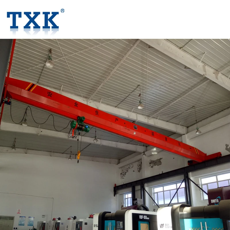 TXK 10T EOT Monorail Overhead Crane Single Girder Price With Electric Chain Hoist