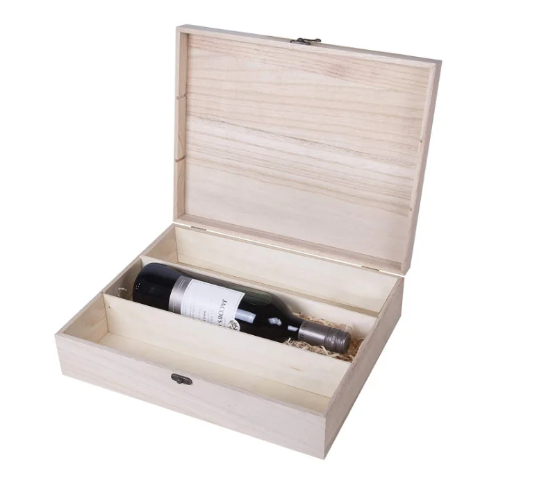 
Hot sale hinge 3 bottles wooden wine gift box 