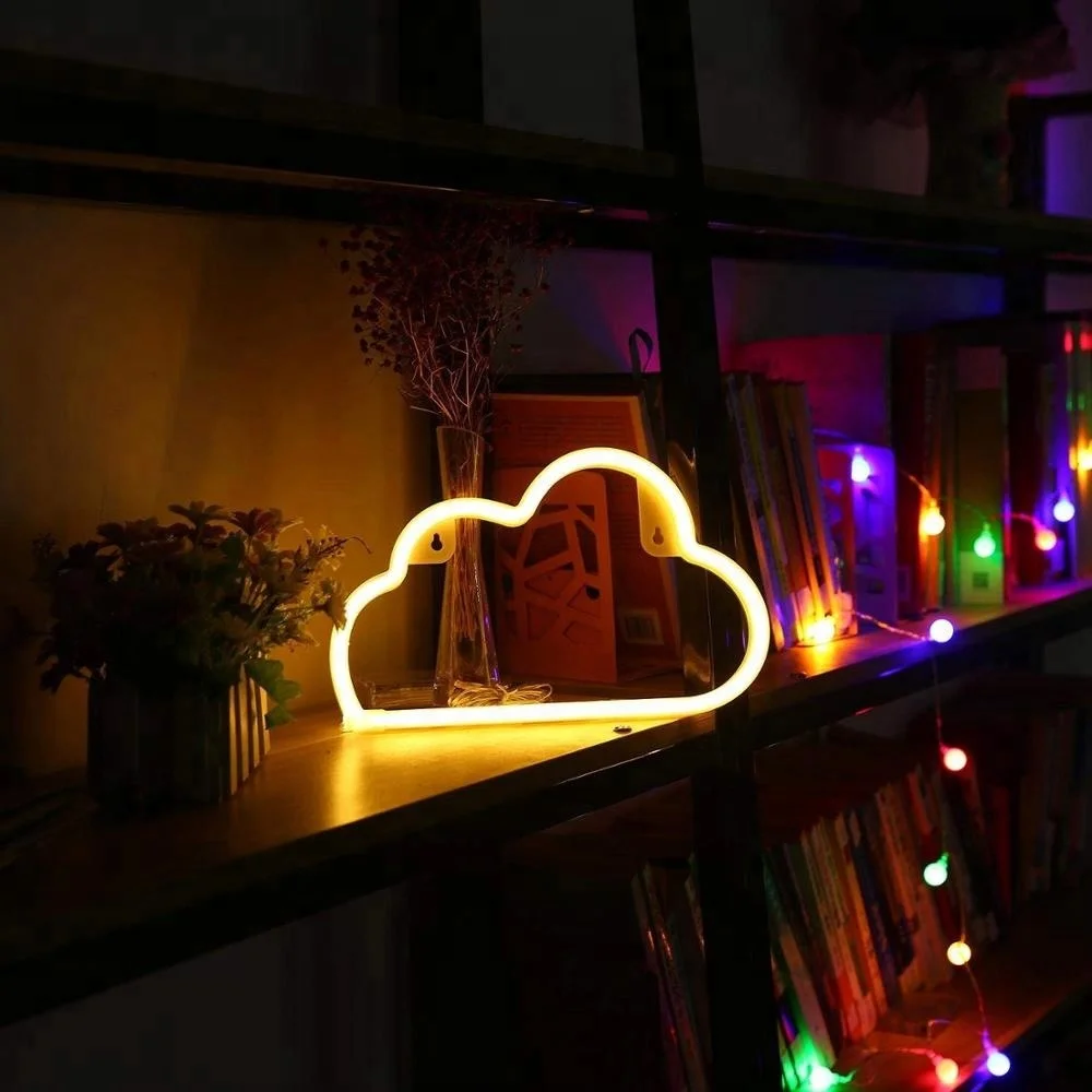 Custom Personalized home art decorative warm white LED cloud neon decor light as perfect gift Neon Lights neon sign