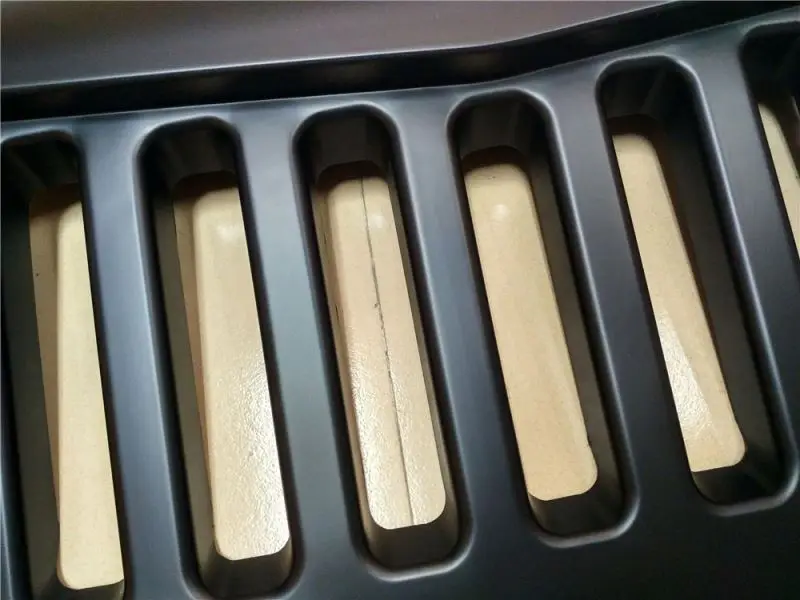 Lantsun J187 Lantsun Angry Grille Front Matte Black Overlay TJ Grill 1997-2006 for Jeep For wrangler TJ LJ