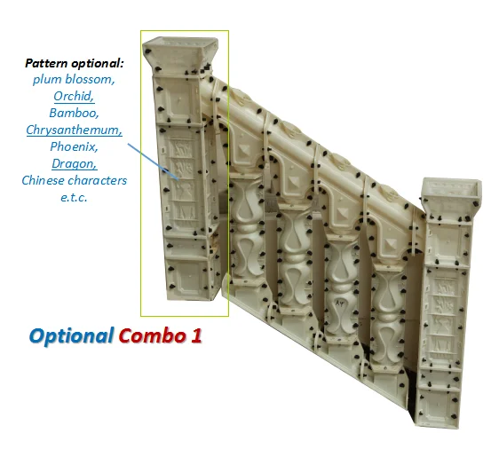 Factory direct sale ABS Concrete in situ stair railing mould banisters mold