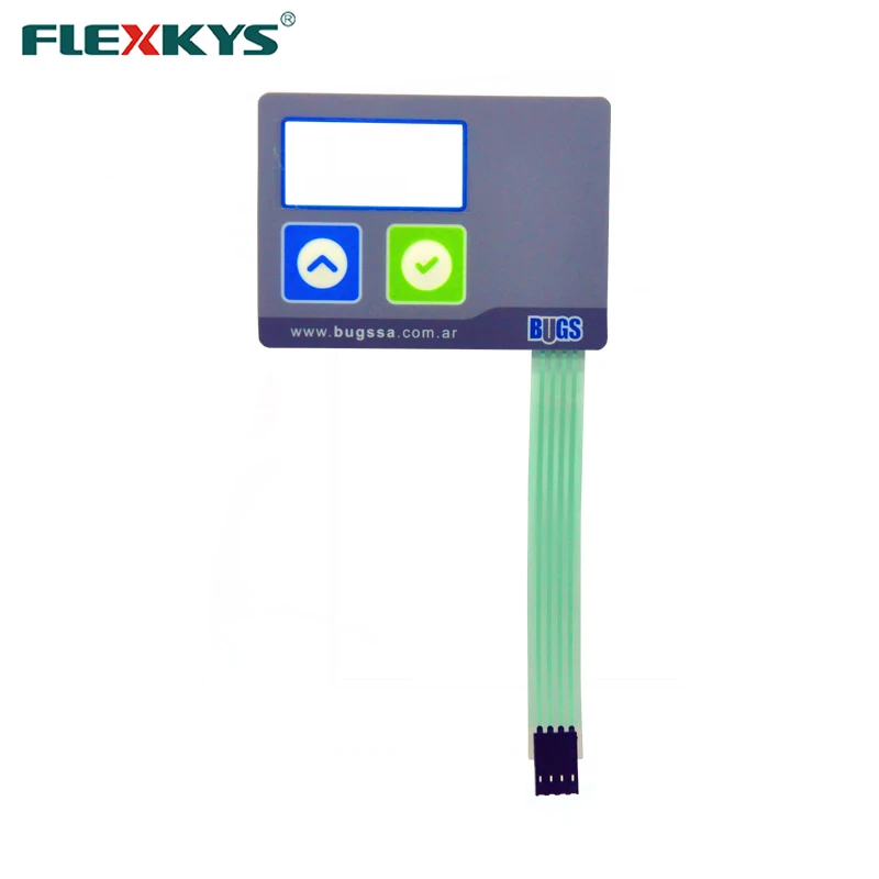 Пользовательские тиснением ключ поли купол тактильный мембранный переключатель 2.54 мм разъем