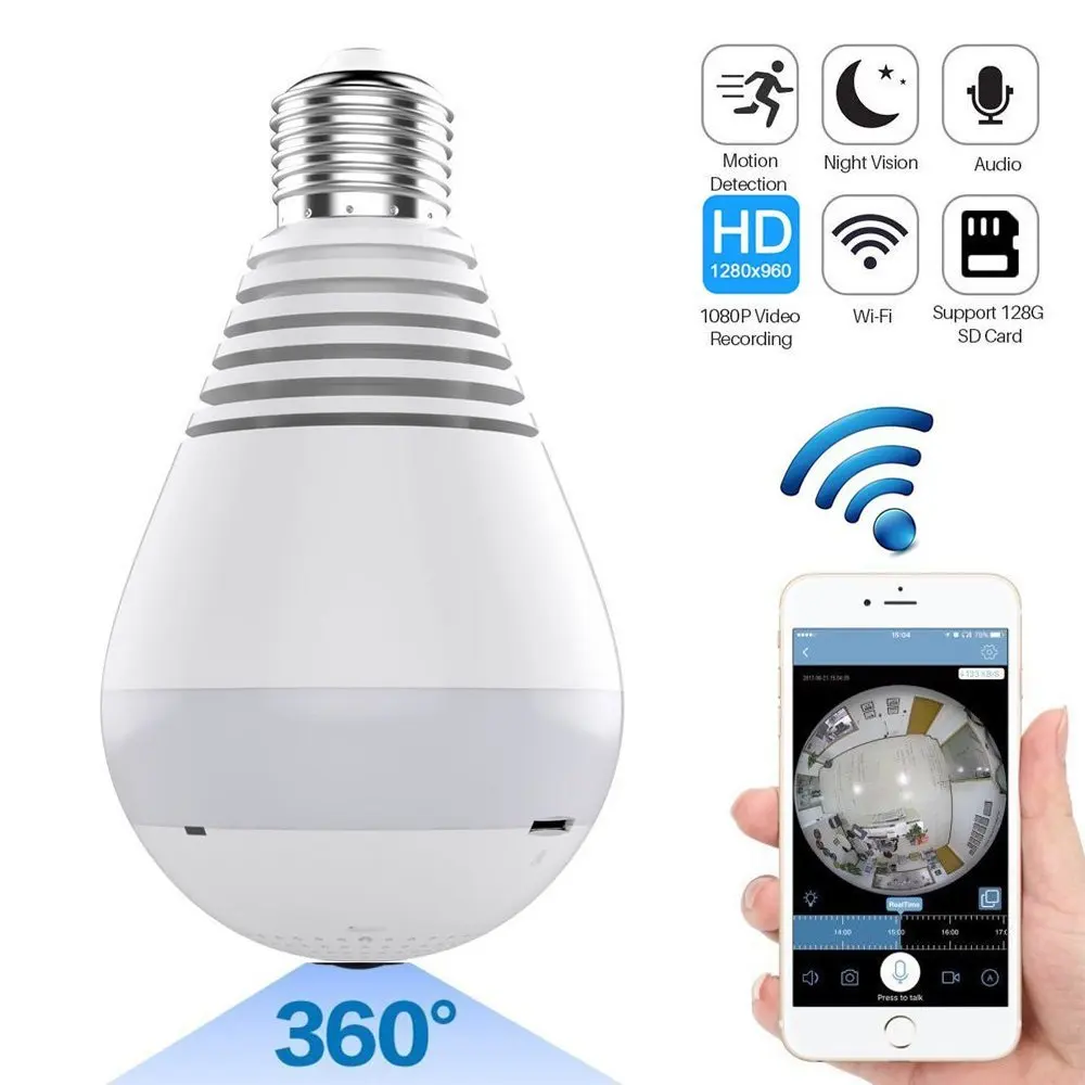 Full HD 1080P Home WiFi Camera 360 Degree Panoramic Wireless Security IP for Wifi