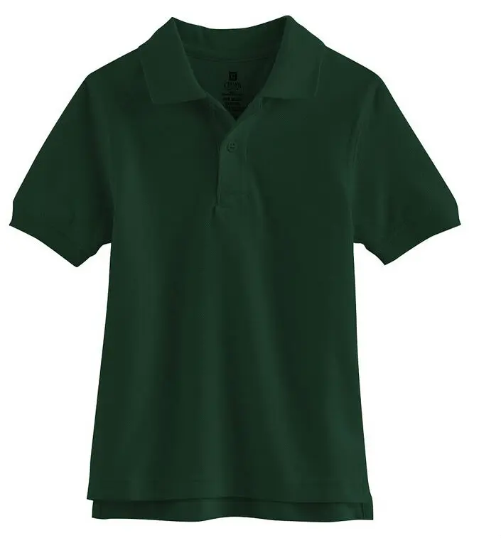 solid Pique cotton poly kids school uniform polo shirt