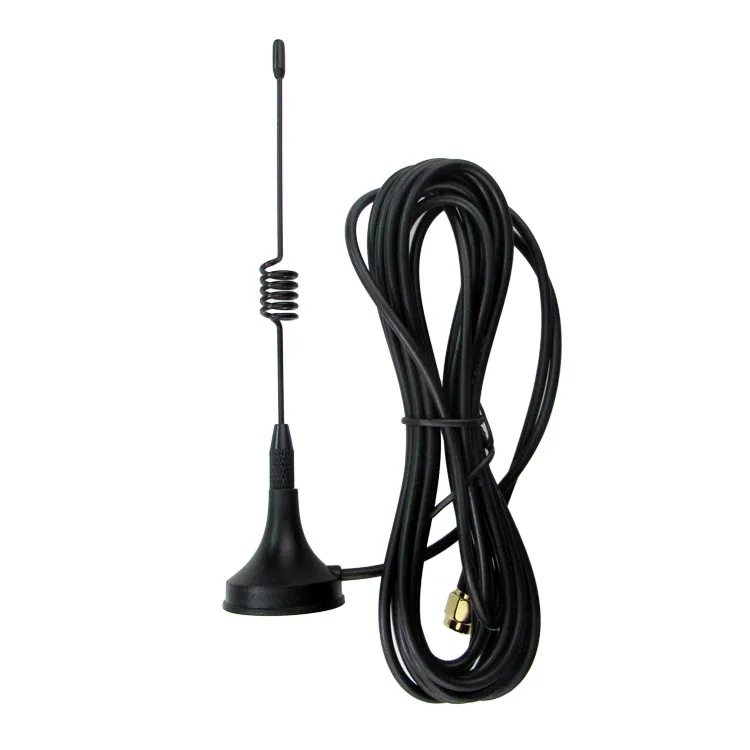 433MHz Sucker Antenna with Magnetic Base SMA Connector RG174 Cable communication spiral antenna