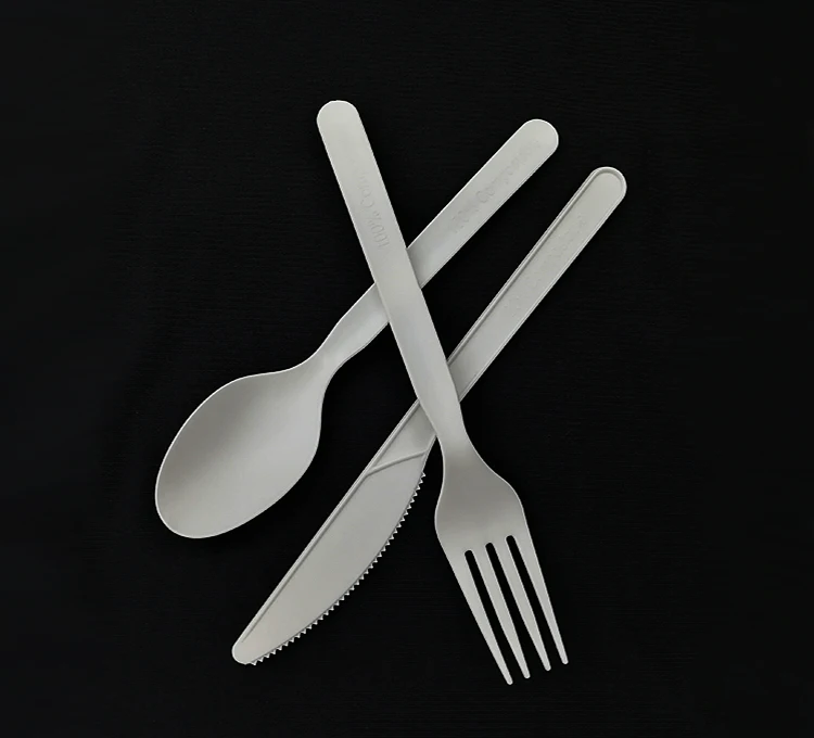 New Eco-friendly 100% PLA Polylactide Starch Plastic Biodegradable Cutlery Set