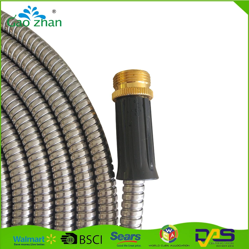 light weight dia 14mm retractable metal garden water hose with nozzle