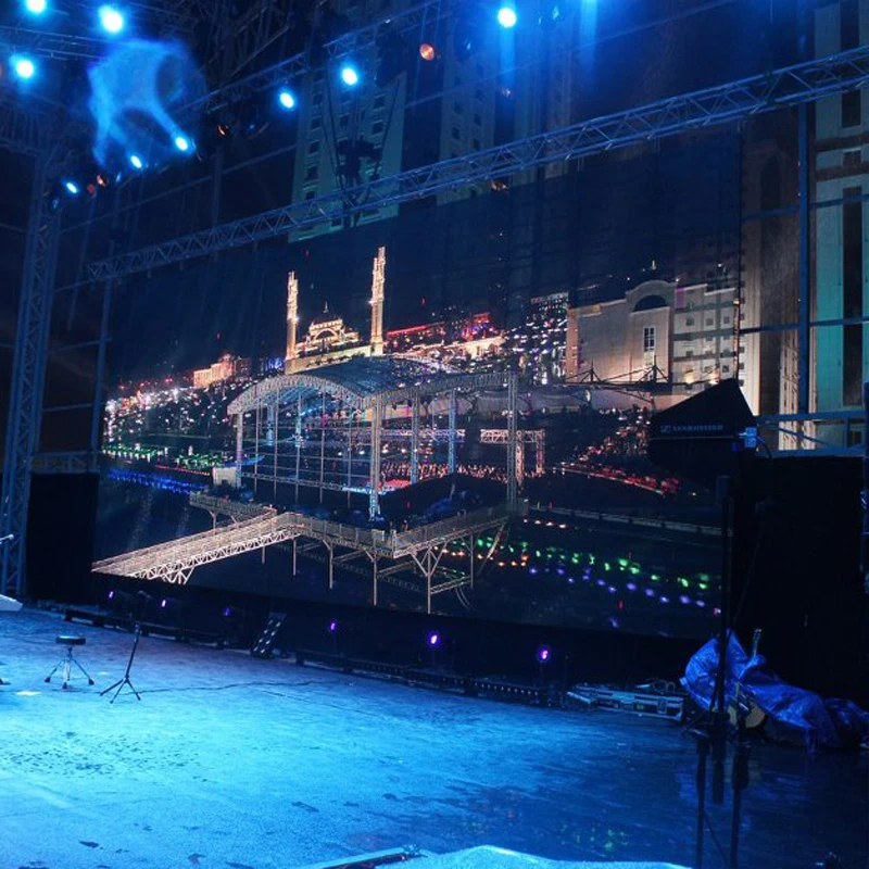 High Brightness Advertising Stage Background Transparent Glass LED Display Screen 7.8mm