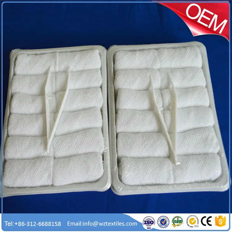 Quality Custom Woven Refreshing Wet Cotton Towel For Passenger
