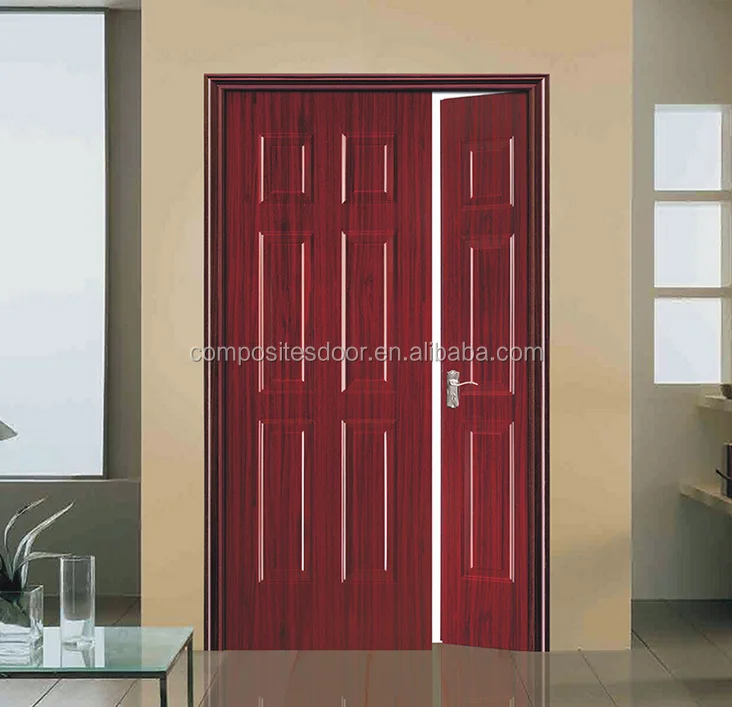 Manufacturer china premium PVC Fiber glass door Wood grain with indian house main gate designs
