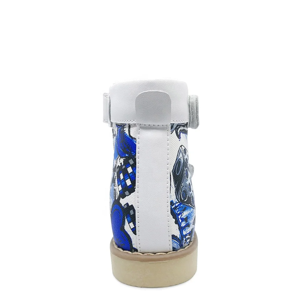 Colorful boys and girls medical patent leather sandals shoes for kids orthopedic shoes for club foot