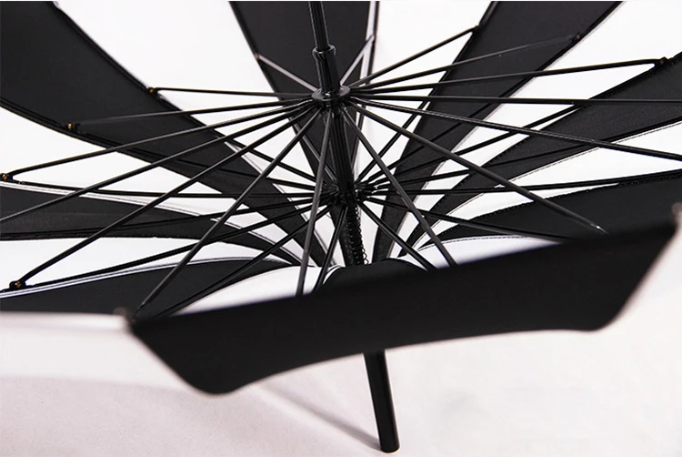 2023 New 22IN*16K Hand Open 4 Colors White/Black Stripes Pagoda Umbrella Straight Umbrella