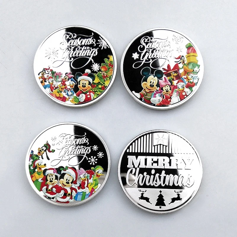 Souvenir Rudolph the Red-Nosed Reindeer Christmas Santa silver plated coin