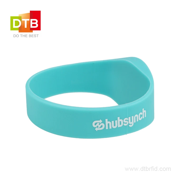DTB 13.56Mhz NFC Cashless payment Mifare DESFire Silicone Wristband