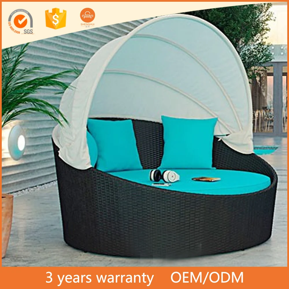 
Luxury Lazy Bone Gazebo Rattan Sofas For Poolside Outdoor Furniture 