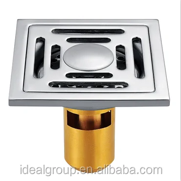 high quality shower square shape 304  trap drain cover stainless steel floor drain