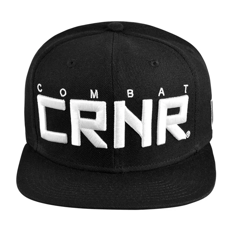 Custom Flat Bill 6 Panel Hat 3D Embroidered Snapback Hat