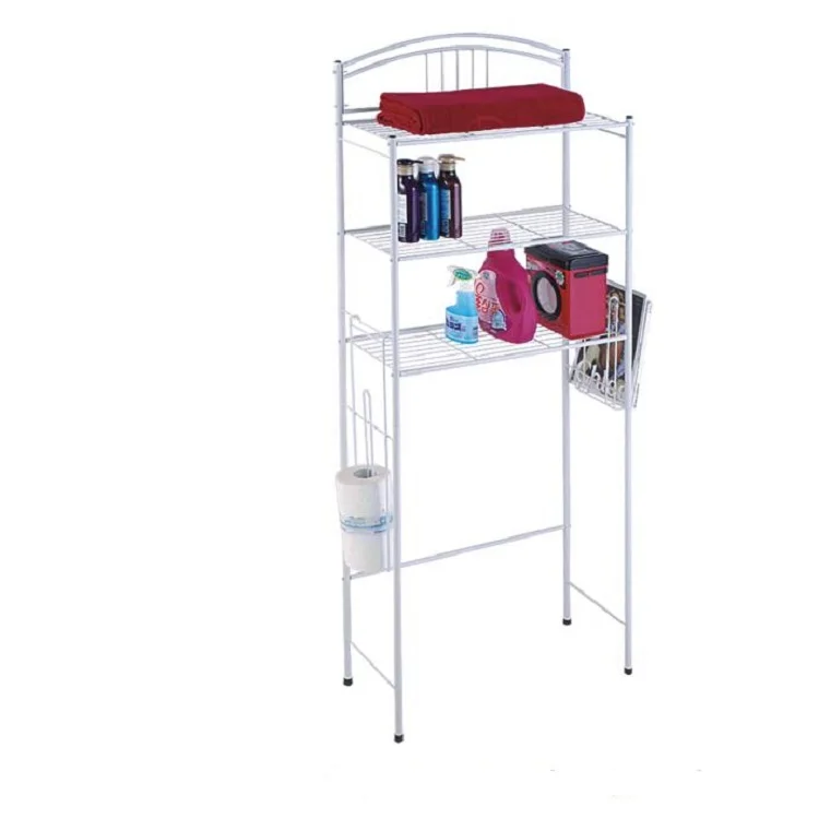 Bathroom accessories toilet storage rack space saver metal toilet shelf