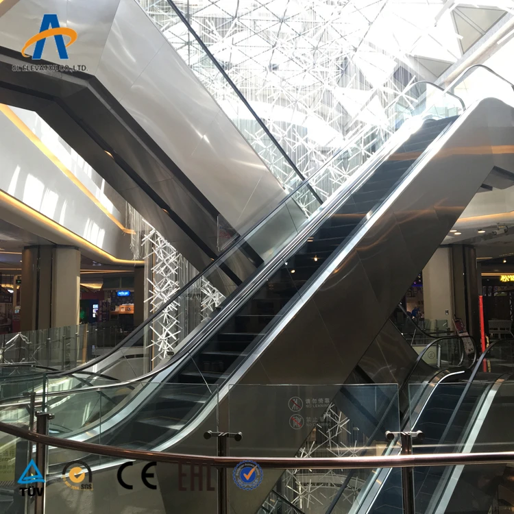800mm Step width 35 degree handrail mall escalator with VVVF Control system