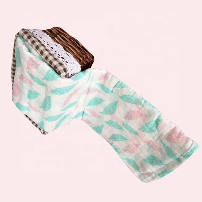 100% Cotton baby muslin blanket baby swaddle set