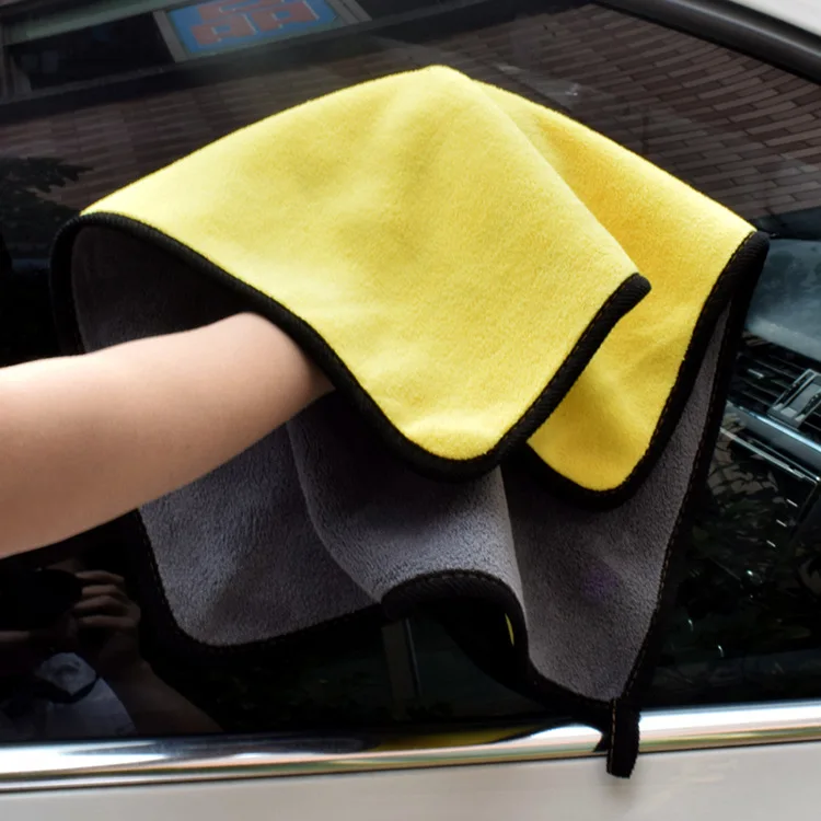 Amazon Hot Sales 100% Microfiber Car Cleaning Towel Coral Fleece Car Wash Towel Coral Velvet Terry Towel