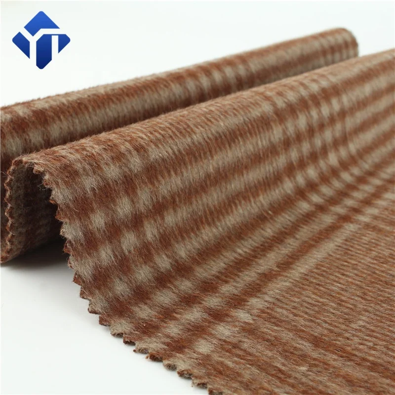 Fabric for Garment Cheap Double Sided Quilted Tartan Plaid Woolen Flannel Fabric 100% Polyester Woven Jiangsu Fall and Winter 10