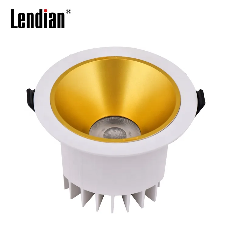 Commercial office home hotel gold white silver deep anti-glare 10w 20w 30w 40w waterproof IP65 led downlight
