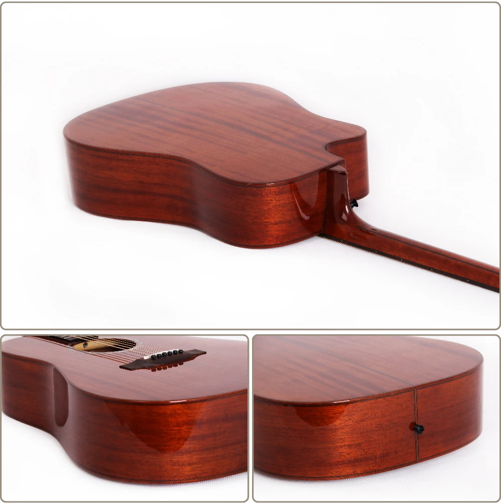 Factory price economic 41 inch D45 inlay All Solid wood Acoustic Guitar