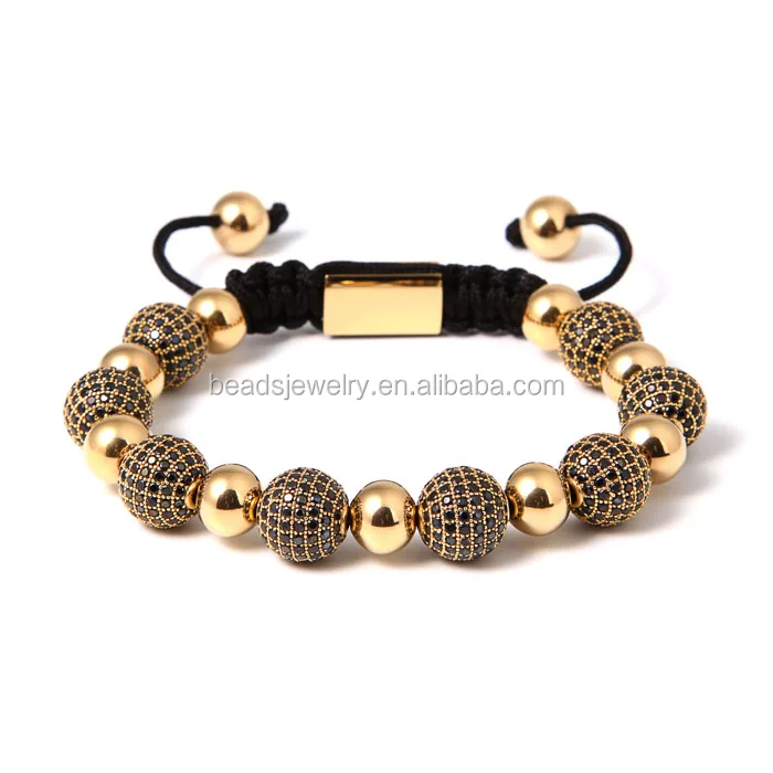 
Popular Upscale Gold Jewelry Designs Dubai Gold Color Bangle Black Rope Chain 